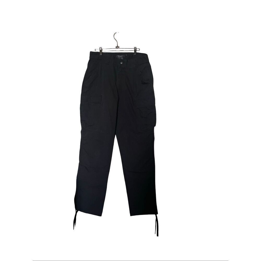 5.11 Tactical Series Mens Black Expandable Waist Rip Stop Cargo Pants Large